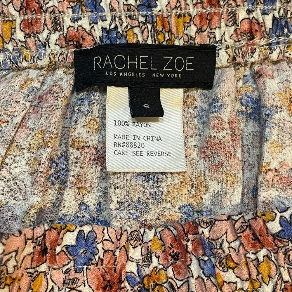 Rachel Zoe Multicolor Floral 2 Piece Dress, with bell sleeves. Light & Flowing - Picture 8 of 16